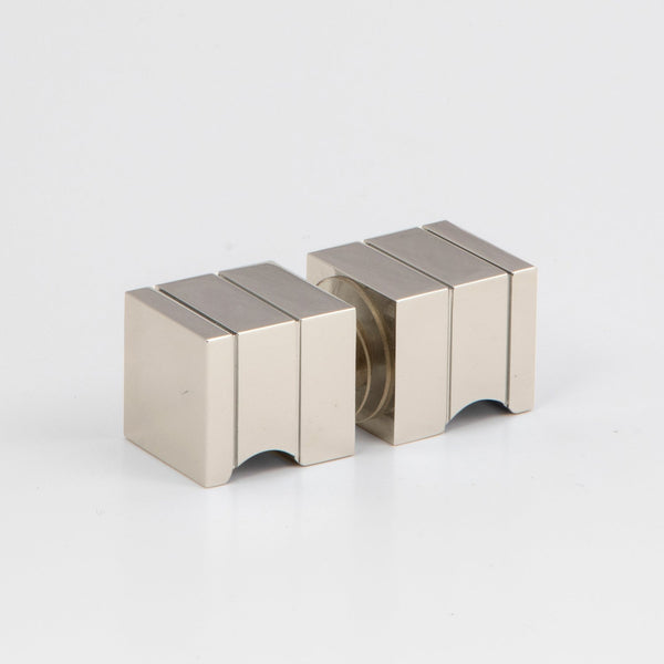 Square Door Knob Polished Nickel