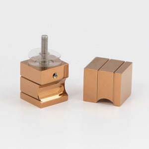 Square Door Knob Polished Rose Gold