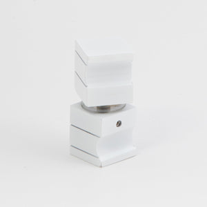 Square Door Knob White