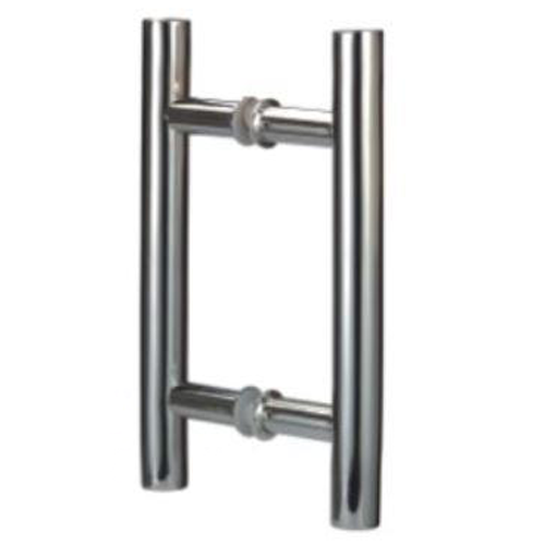 Round Double Pull Door Handle Ladder Style 210mm Satin Nickel
