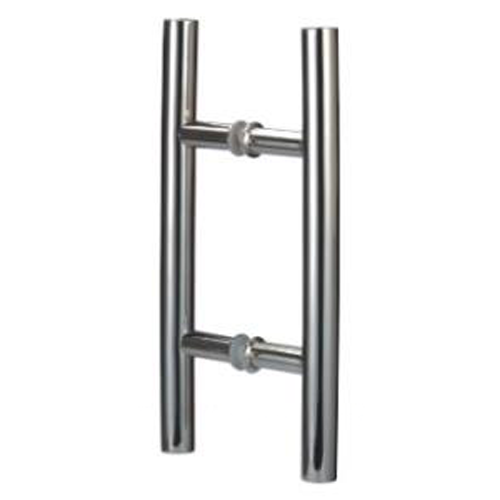 Round Double Pull Door Handle Ladder Style 310mm Polished Chrome
