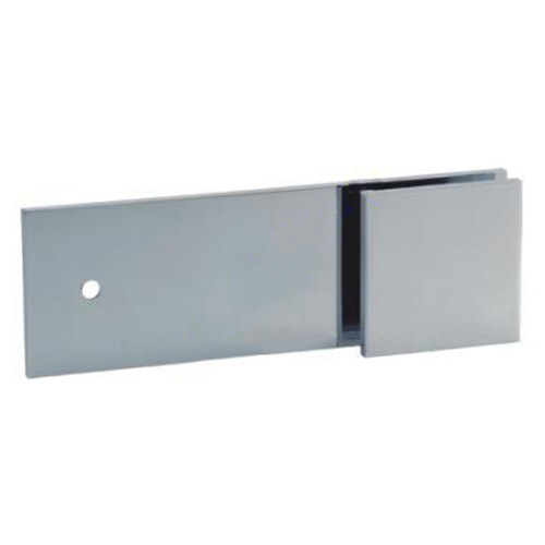 Boston Extended Wall to Glass 180 degree Inline Bracket Brushed Brass
