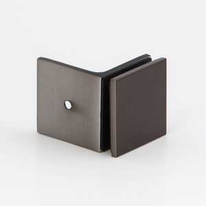 wall to glass bracket brushed gun metal