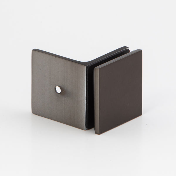 wall to glass bracket brushed gun metal