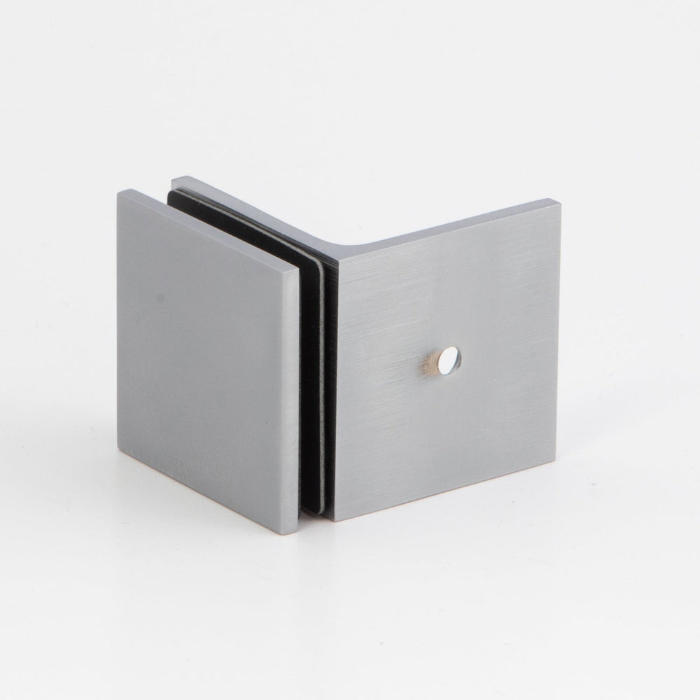 wall to glass bracket matte chrome