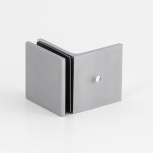 wall to glass bracket matte chrome
