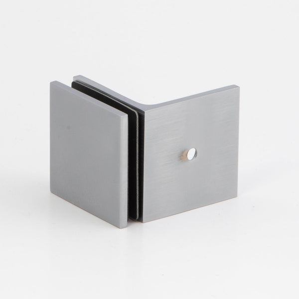 wall to glass bracket matte chrome