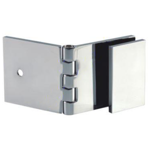 Adjustable Angle Wall to Glass Brackets with 30mm Cover plate - Polished Chrome
