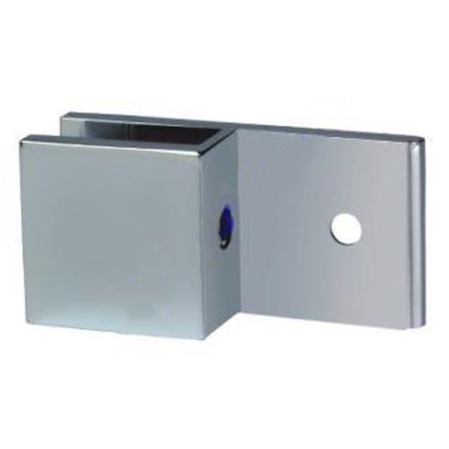 Boston Wall to 12mm Glass 180 Degree Clamp with Leg Satin Nickel