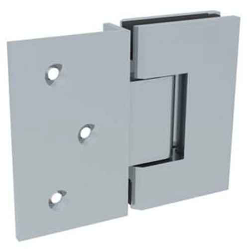 Boston Wall to Glass Hinge with 180 Degree Type Mounting Plate - Polished Chrome