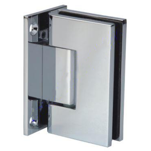 Boston Wall to 6-8mm Glass Hinge with T Type Mounting Plate - Polished Chrome