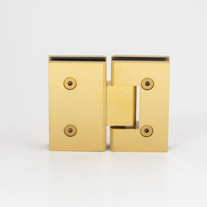 180 degree glass to glass brushed brass