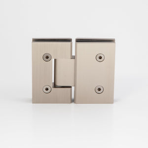 180 degree glass to glass hinge satin nickel
