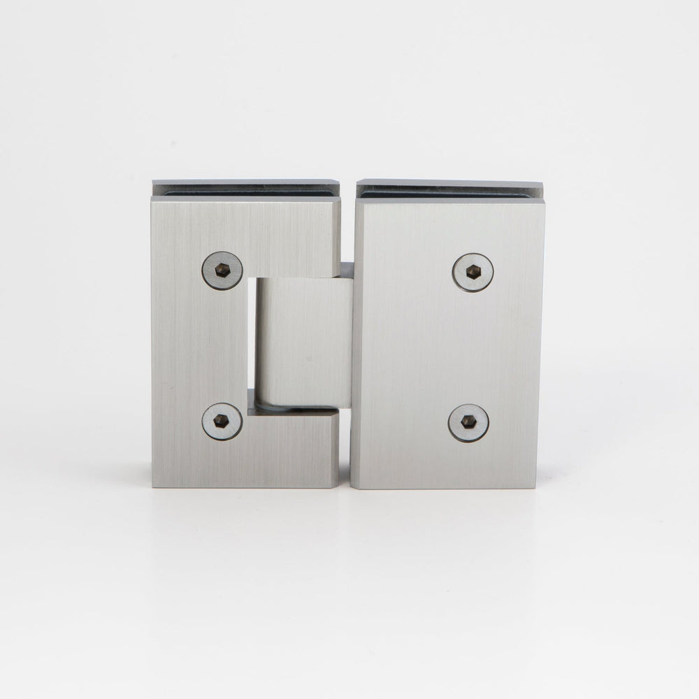 180 degree glass to glass hinge satin chrome