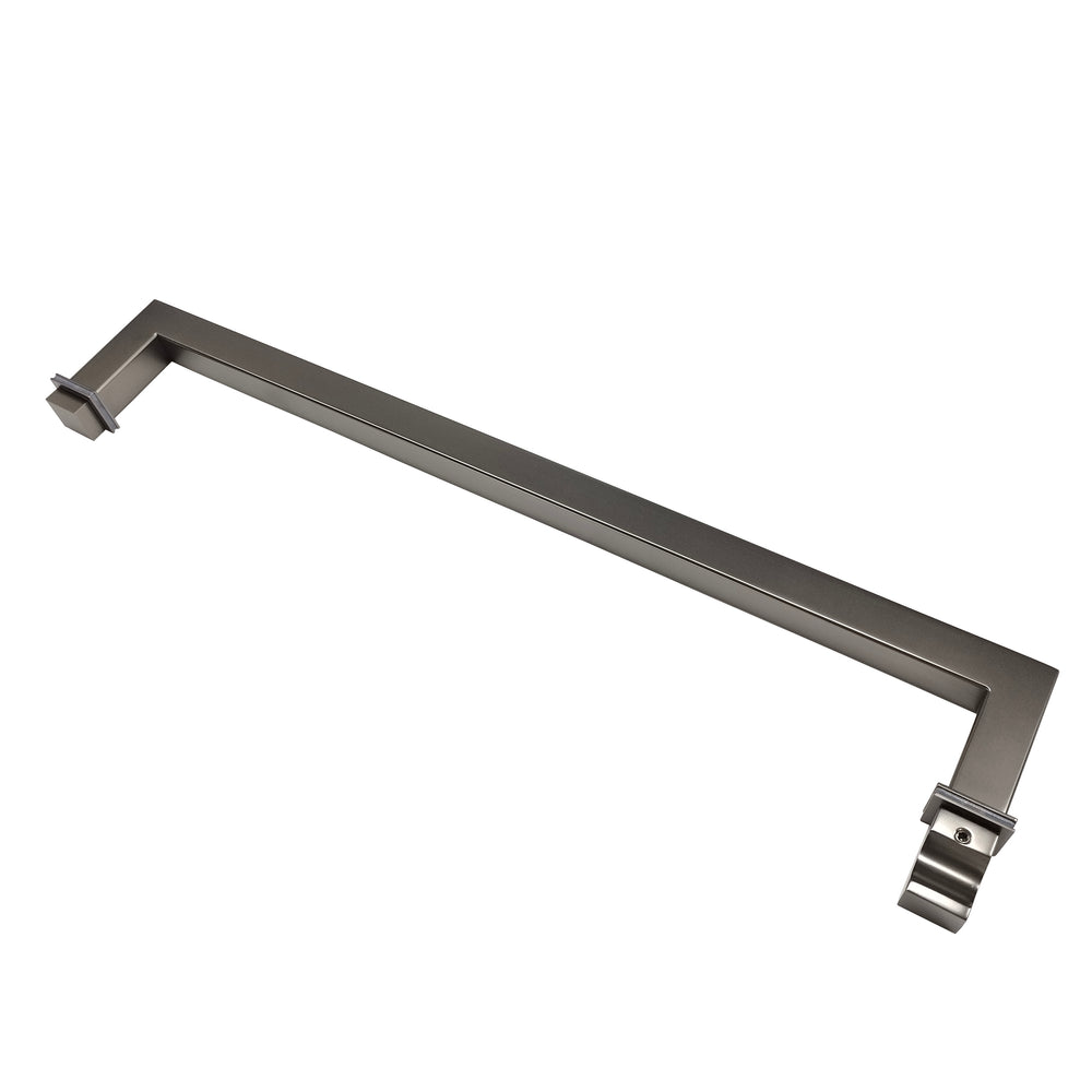 Square Towel Rail 430mm with FEK Door Knob Satin Gun Metal