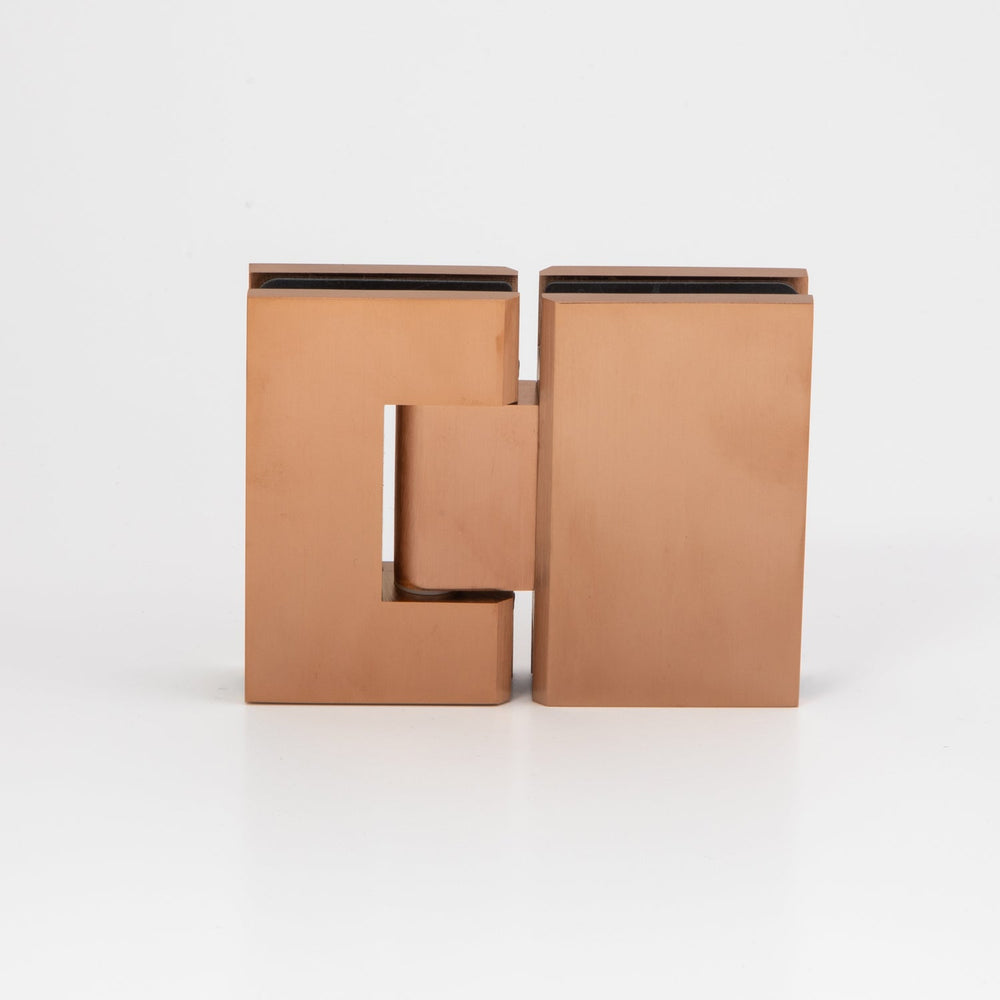 180 degree glass to glass brushed rose gold hinge