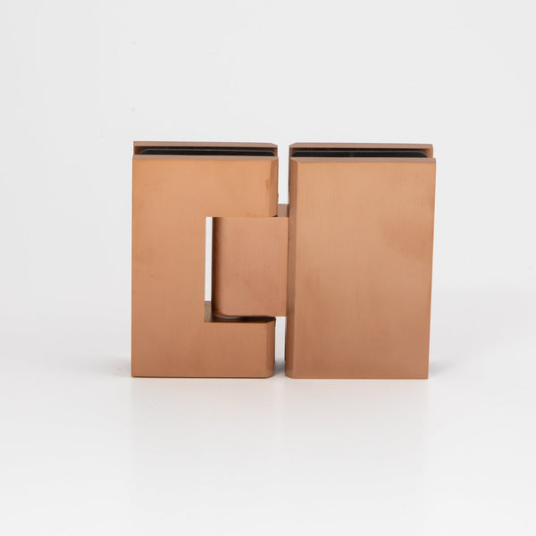 180 degree glass to glass brushed rose gold hinge