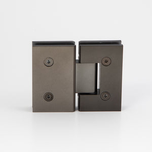 180 degree glass to glass hinge brushed gun metal