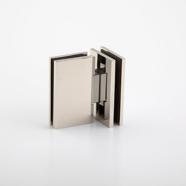 Statesman Glass to Glass Hinge Polished Nickel