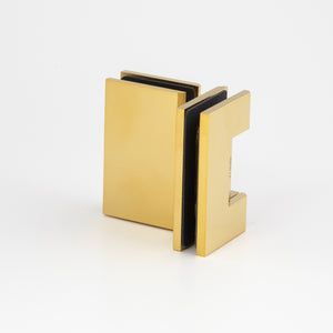 Stealth Glass to Glass Hinge Brushed Brass