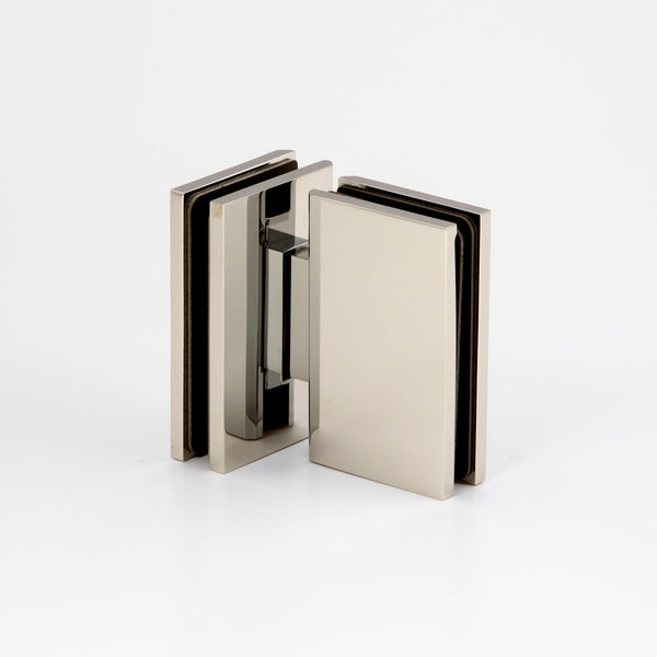 Stealth Glass to Glass Hinge Polished Nickel