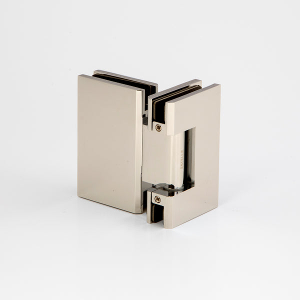 Stealth Glass to Glass Hinge Polished Nickel