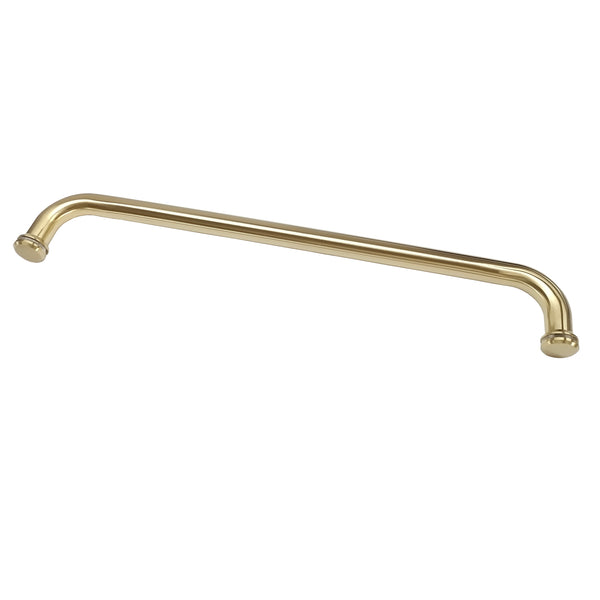 Round Towel Rail with KA5 Buttons Brushed Brass